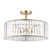 Laura Ashley fernhurst 4 light semi-flush crystal and antique brass image