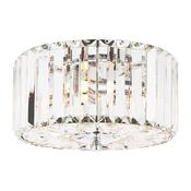 Laura Ashley fernhurst 3 light flush crystal and polished chrome. image