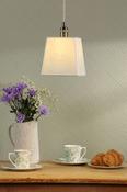 Laura Ashley porcelain pendant cream and antique brass image