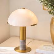 Hansel table grey marble base, brass image