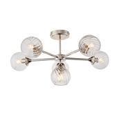 Allegra 6lt semi-flush pendant bright nickel image