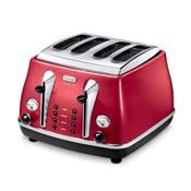 De'Longhi, CTOM4003.R, Icona Micalite 4 Slice Toaster, Red image