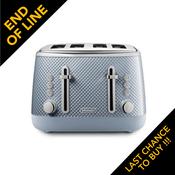 De'Longhi, CTL4003.GY, Blue Luminosa 4 Slice Toaster, Blue image