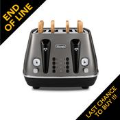De'Longhi, CTIN4003.TB, Distinta X Titanium Four Slot Toaster, Titanium image