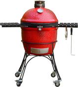 Kamado Joe, KJ23RHC, Classic II Red with Cart, Side Shelves, Heat Deflector and Tools, Red