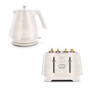 De'Longhi, KBDS3001S4003CR, Ballerina Kettle and Toaster Set, Cream Set image