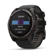 Garmin, 010-02907-11, Fenix 8 51mm Solar Sapphire, Black