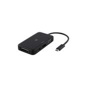 Deltaco, USBCMULTI, USB-C Display Adaptor HDMI DVi VGA USB, Black image