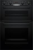 Bosch, MBA533BB3B, 71/34L Series 4 Built-In Double Oven, Black image