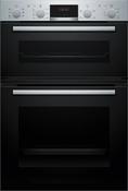 Bosch, MBA533BS3B, 71/34L Series 4 Built-In Double Oven, Silver image