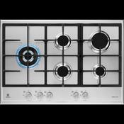 Electrolux, KGS75662SX, 75cm Wide Stainless Steel Gas Hob with 5 Burners, Stainless Steel
