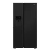 Whirlpool, WHG26574WXK5UK, 203/375L Plumbed Ice and Water 2 Door American Fridge Freezer, Dark Inox