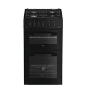 Hotpoint, HTG5GCB, Gas Freestanding Double Cooker, Black image