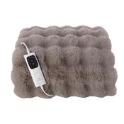 Dreamland, 26042, Luxury Hygge Days Heated Large Fleece Throw, Mocha