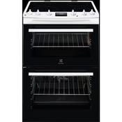 Electrolux, LKR655200W, 60cm Double Oven Cooker Ceramic Hob, White image