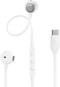 JBL, JBLT305CWHT, Tune 305 C Hi-Res Wired Earbuds with Microphone, White