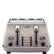 De'Longhi, Ctov4003.Bg, 4 Slice Vintage Beige Toaster, Beige image