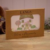 Cottage Garden Scene Set of 4 Coasters