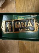 Brass Wall Plaque Mná Large Black
