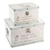 Petit Cheri Little Boys Set of 2 Luggage Boxes