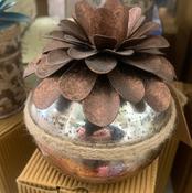 Peach Grapefruit Organic Candle &amp; Ornate Jar