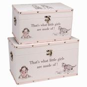 Petit Cheri Little Girls Set of 2 Luggage Large Boxes