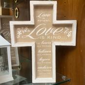 Wood Cross Love is Patient