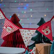 XMAS KIDS BUNTING RED &amp; WHITE