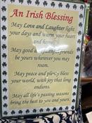 IRISH BLESSING METAL PLAQUE