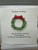 Handmade Wreath Peace &amp; Joy Christmas Card image