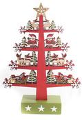 Red wooden Christmas Tree image
