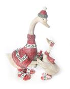 Christmas mother and baby goose image