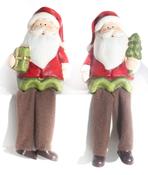 Santa sitter green/red with brown legs
