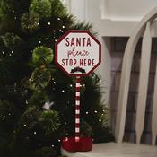 SANTA STOP HERE SIGN