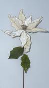 Velvet Ponsettia with glitter branch 66x25cm