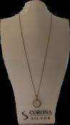 Silver pendant rose plating