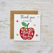 THANK YOU FOR BEING THE BEST TEACHER APPLE CARD