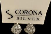 Diamante silver clip-ons