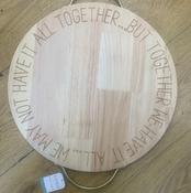 Family Acacia Wood Round Board Large with Handles