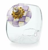 Cookie Jar with Violet Check Lid image