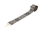 Black &amp; White Chevron Strap / GOLD Hardware