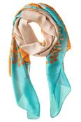 Orange &amp; Turquoise Polyester / Scarf image