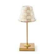 Mocha Check LED Rechargeable Cafe Table Lamp