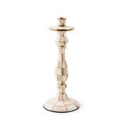 Mocha Check Large candlestick