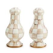 Mocha Check Large Salt &amp; Pepper Shakers image
