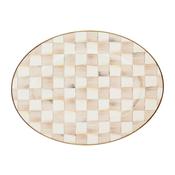 Mocha Check Medium Platter image