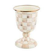 Mocha Check Large Pedestal Vase image
