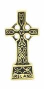 Brass Celtic Cross Standing Large Black