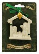 Ceramic Hanging Ornament Nativity Gold Star
