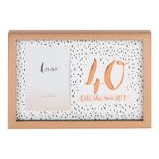 4" x 6" - Luxe Rose Gold 40th Birthday Frame